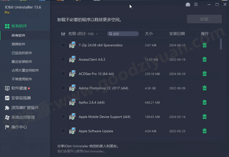 图片[1]-IObit Uninstaller 15.1.0.1 软件卸载工具专业便携版-好资源