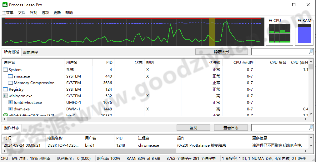 图片[1]-Process Lasso Pro 16.1.0.31Beta 系统进程实时优化-好资源