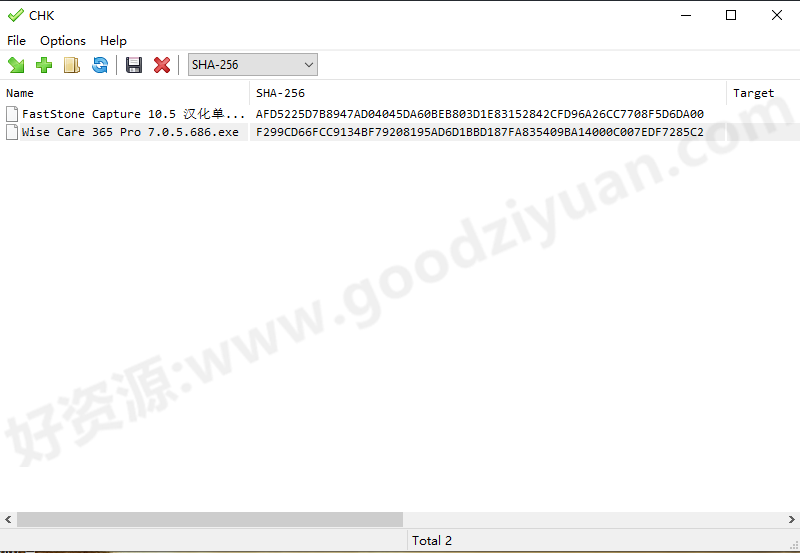 图片[1]-CHK Hash Tool 6.01 绿色版 – 哈希值校验工具-好资源