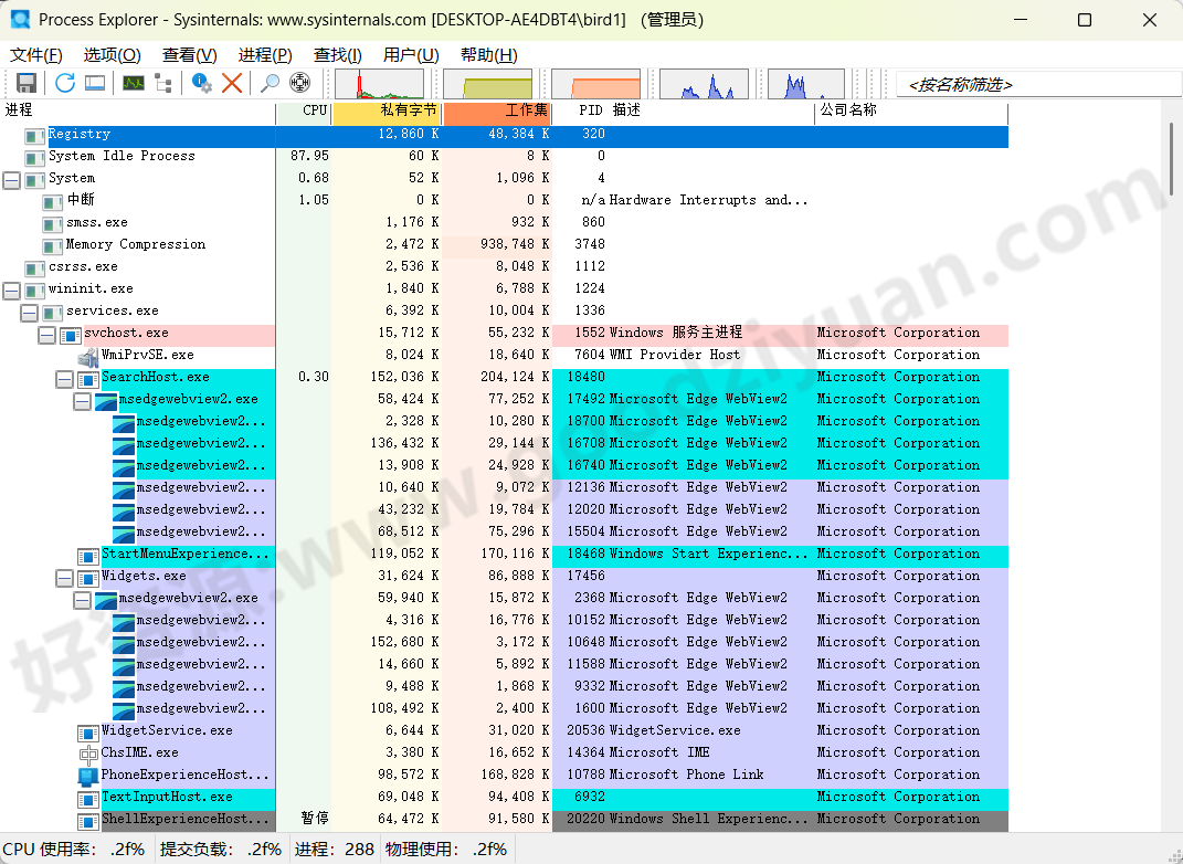 图片[1]-Process Explorer v17.09 汉化绿色版—进程资源管理器-好资源
