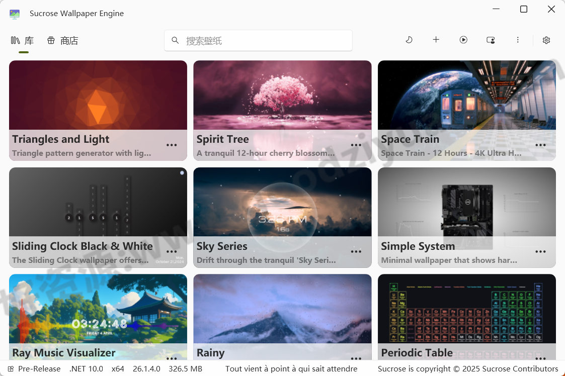 图片[1]-Sucrose Wallpaper Engine v26.1.4.0—动态壁纸管理工具-好资源